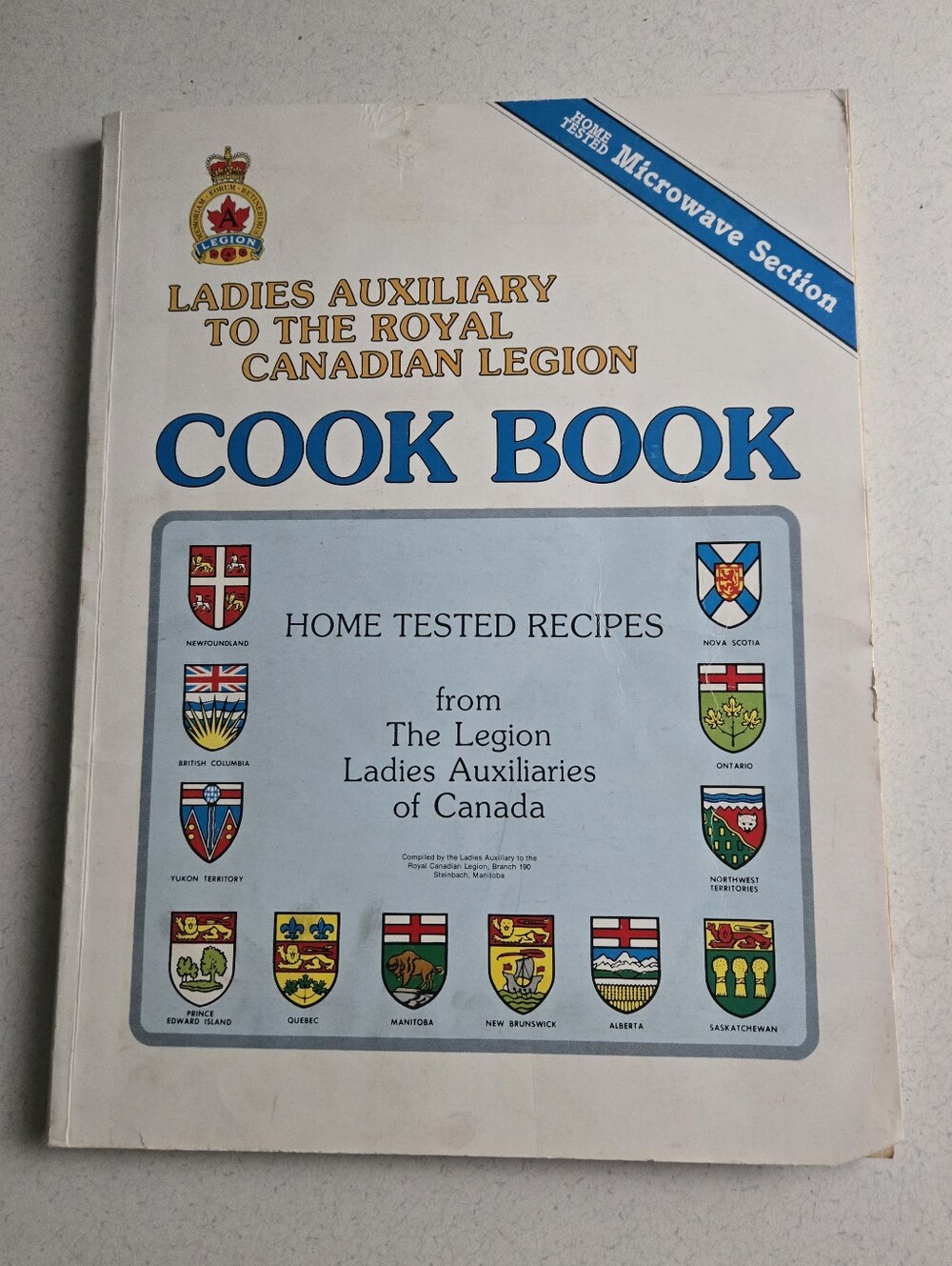 Ladies Auxiliary to the Royal Canadian Legion Cookbook Cook Book Vintage